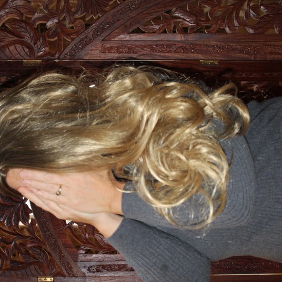 Sexy Long Blonde curly wig main image 6